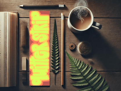 Quitter Strip Bookmark – Retro Orange Design | Hand-Drawn Bookish Gift | Funny Reading Accessory | Laminated Bookmark | Book Lover Humor - Starry Skies Austin