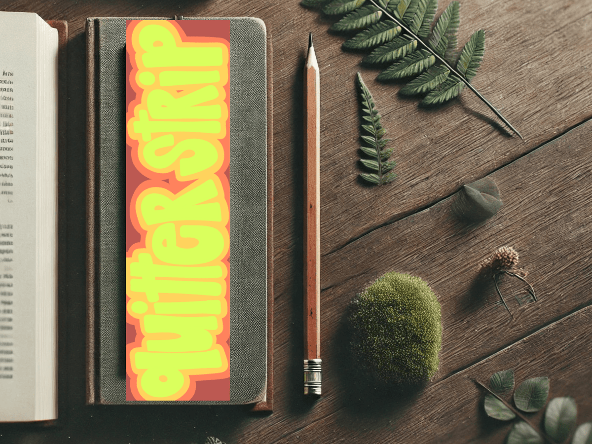 Quitter Strip Bookmark – Retro Orange Design | Hand-Drawn Bookish Gift | Funny Reading Accessory | Laminated Bookmark | Book Lover Humor - Starry Skies Austin