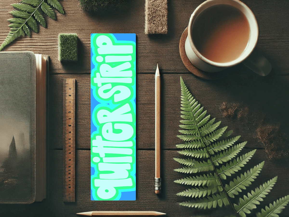 Quitter Strip Bookmark – Retro Teal Design | Hand-Drawn Bookish Gift | Funny Reading Accessory | Laminated Bookmark | Book Lover Humor - Starry Skies Austin