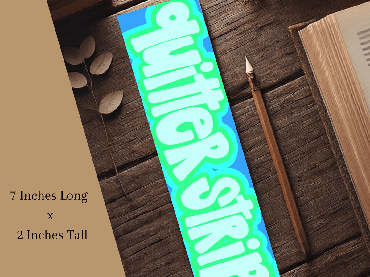 Quitter Strip Bookmark – Retro Teal Design | Hand-Drawn Bookish Gift | Funny Reading Accessory | Laminated Bookmark | Book Lover Humor - Starry Skies Austin