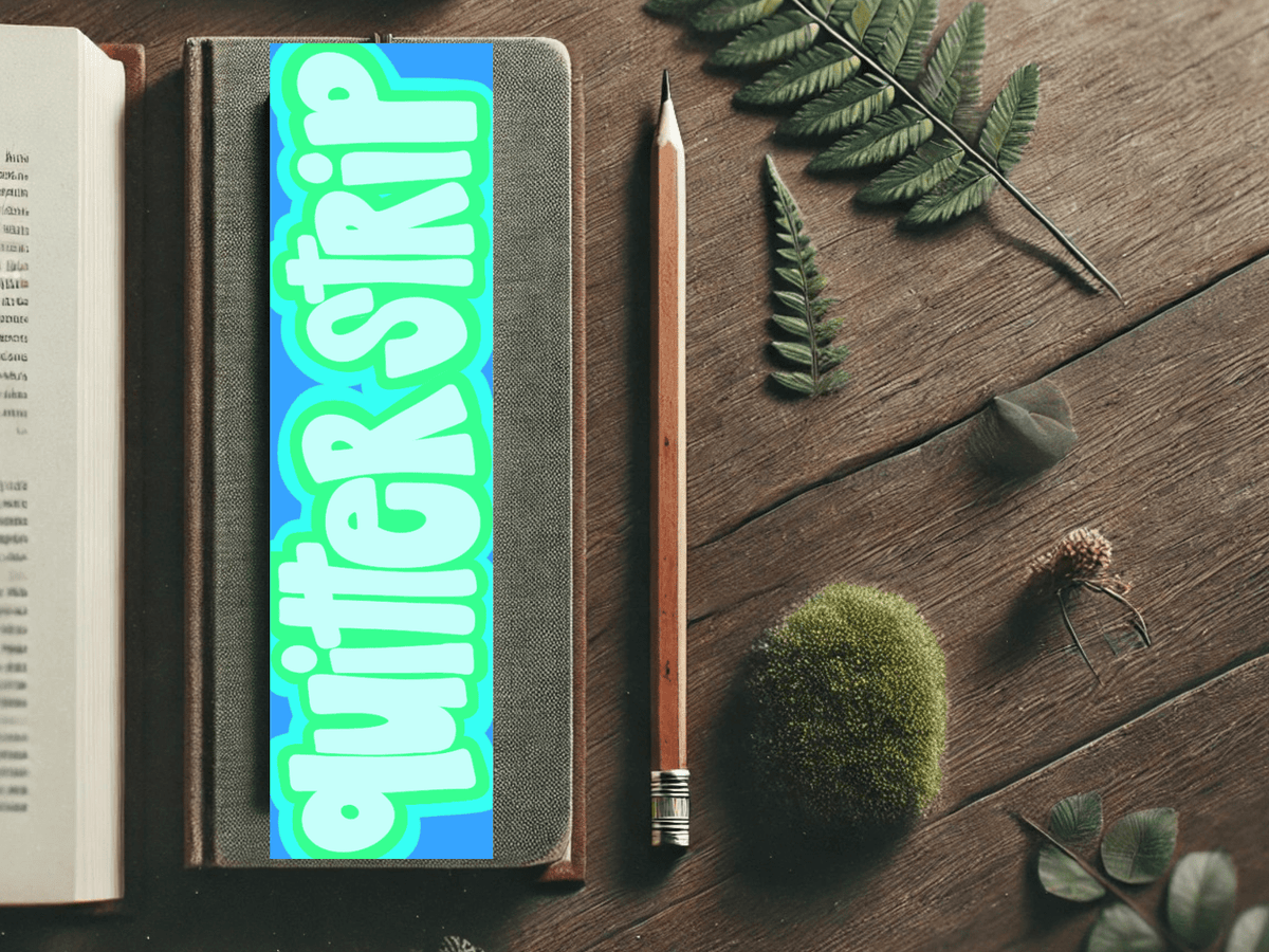 Quitter Strip Bookmark – Retro Teal Design | Hand-Drawn Bookish Gift | Funny Reading Accessory | Laminated Bookmark | Book Lover Humor - Starry Skies Austin