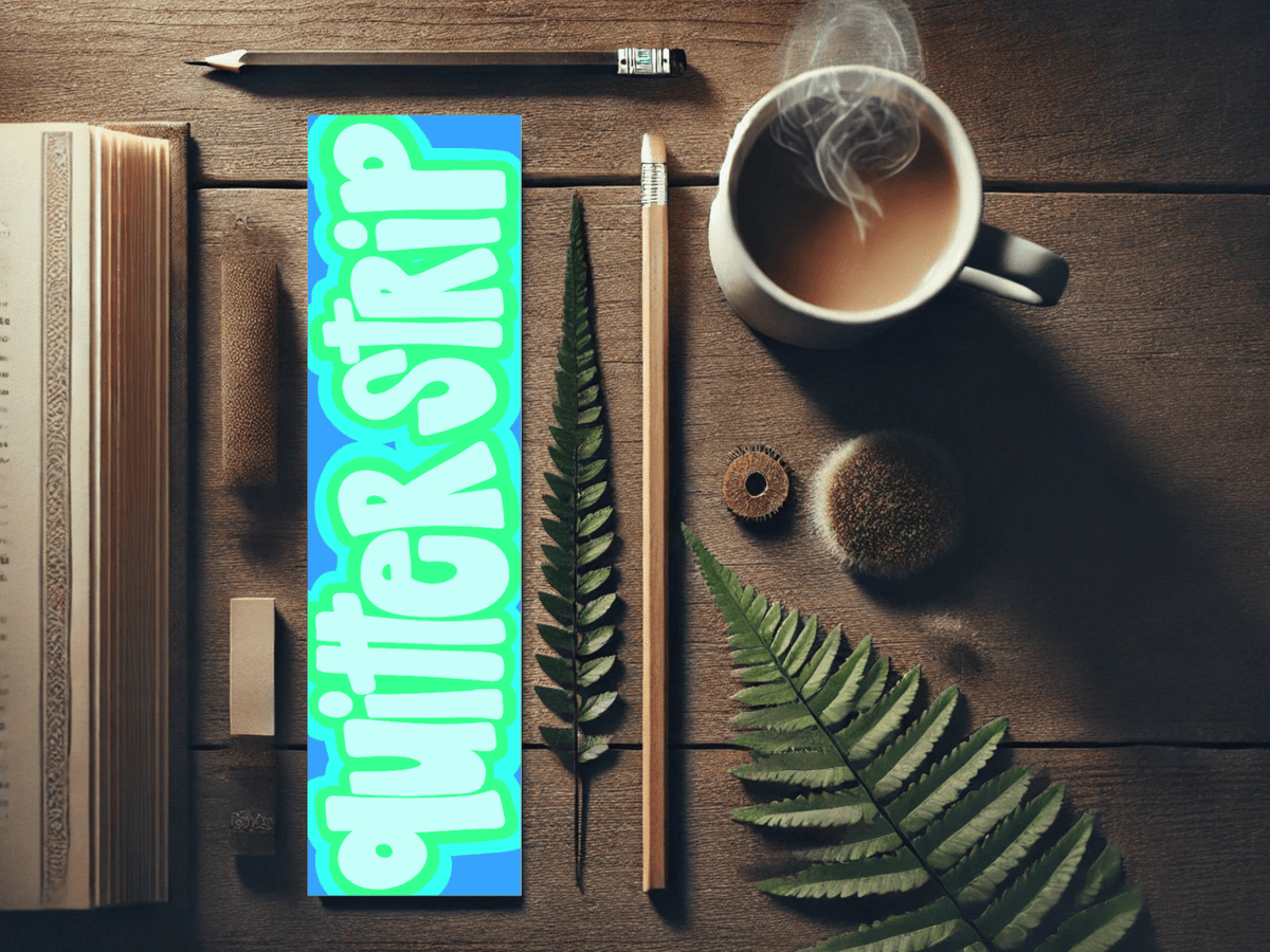 Quitter Strip Bookmark – Retro Teal Design | Hand-Drawn Bookish Gift | Funny Reading Accessory | Laminated Bookmark | Book Lover Humor - Starry Skies Austin