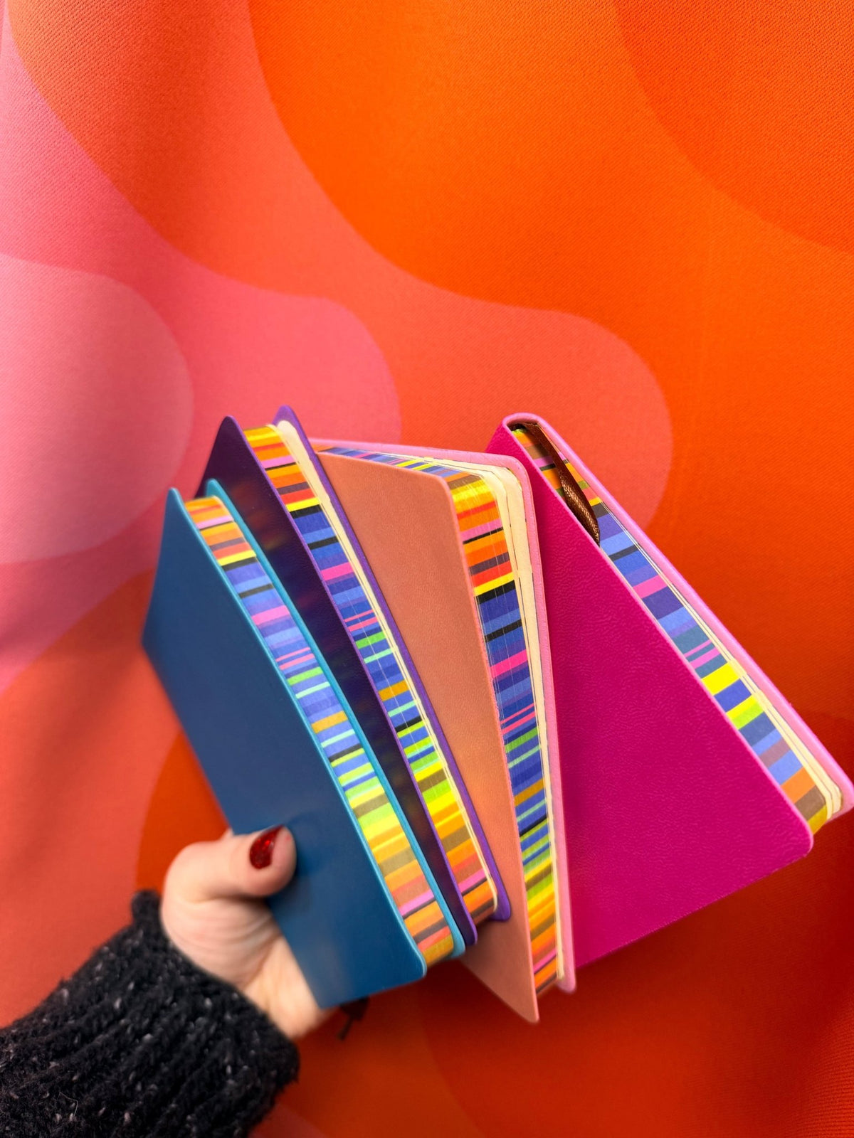 Rainbow Sprayed Edges Notebooks - Starry Skies Austin