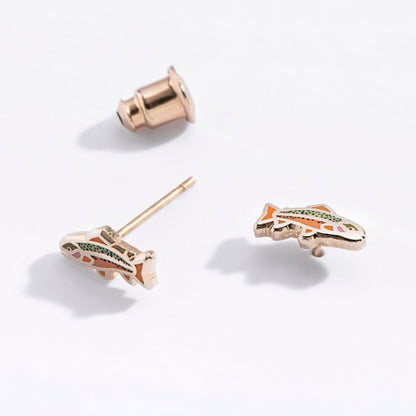 Rainbow Trout Fish Studs - Starry Skies Austin