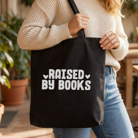 Raised By Books Canvas Tote Bag - Starry Skies Austin