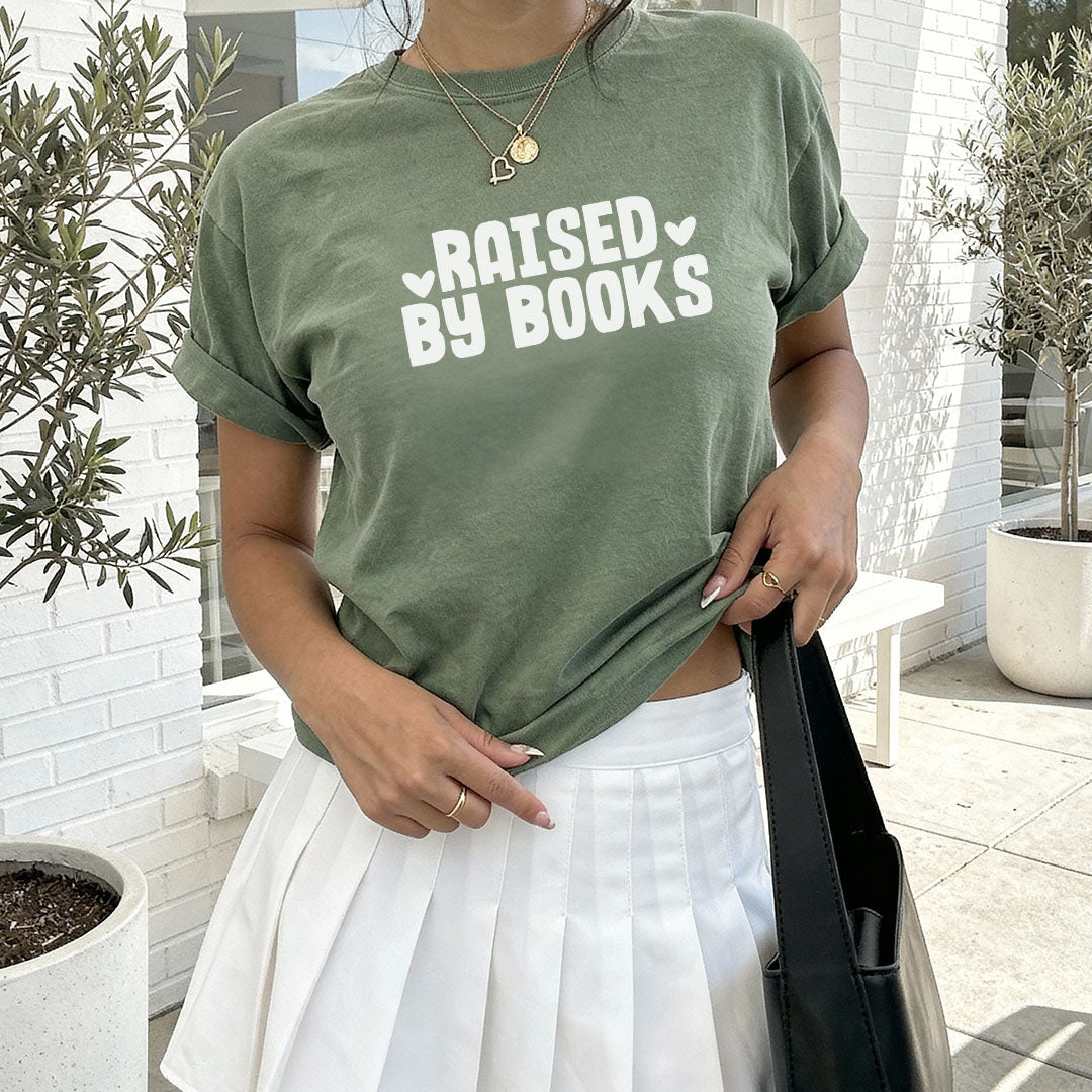 Raised By Books Heavyweight Comfort Colors Shirt - Starry Skies Austin