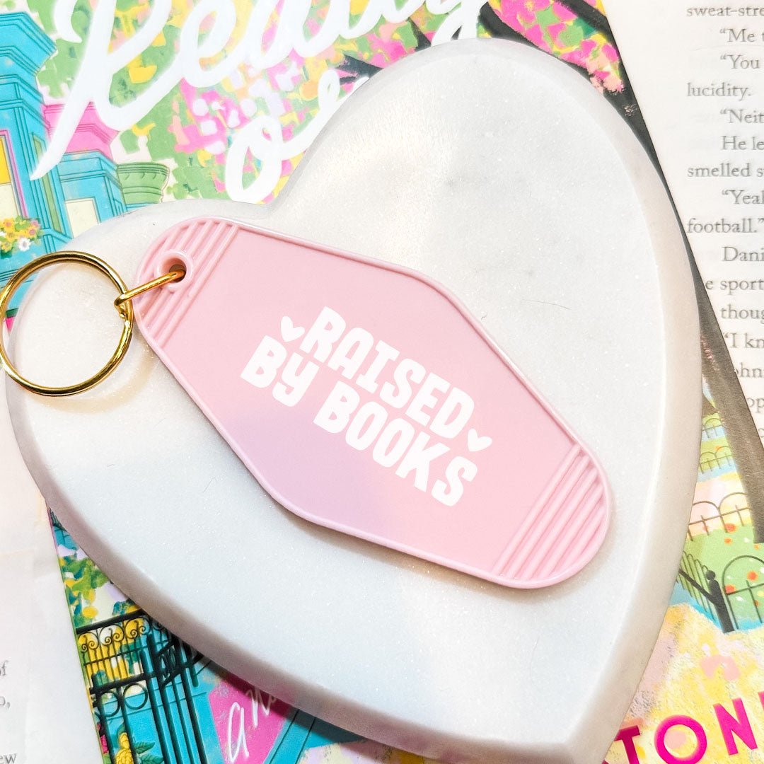 Raised By Books Retro Motel Keychain - Starry Skies Austin