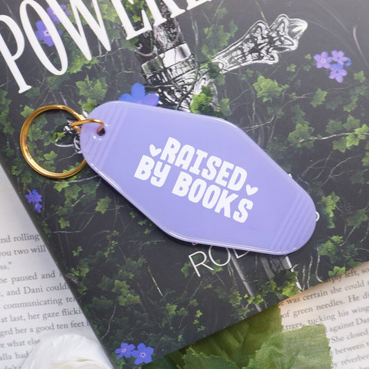 Raised By Books Retro Motel Keychain - Starry Skies Austin