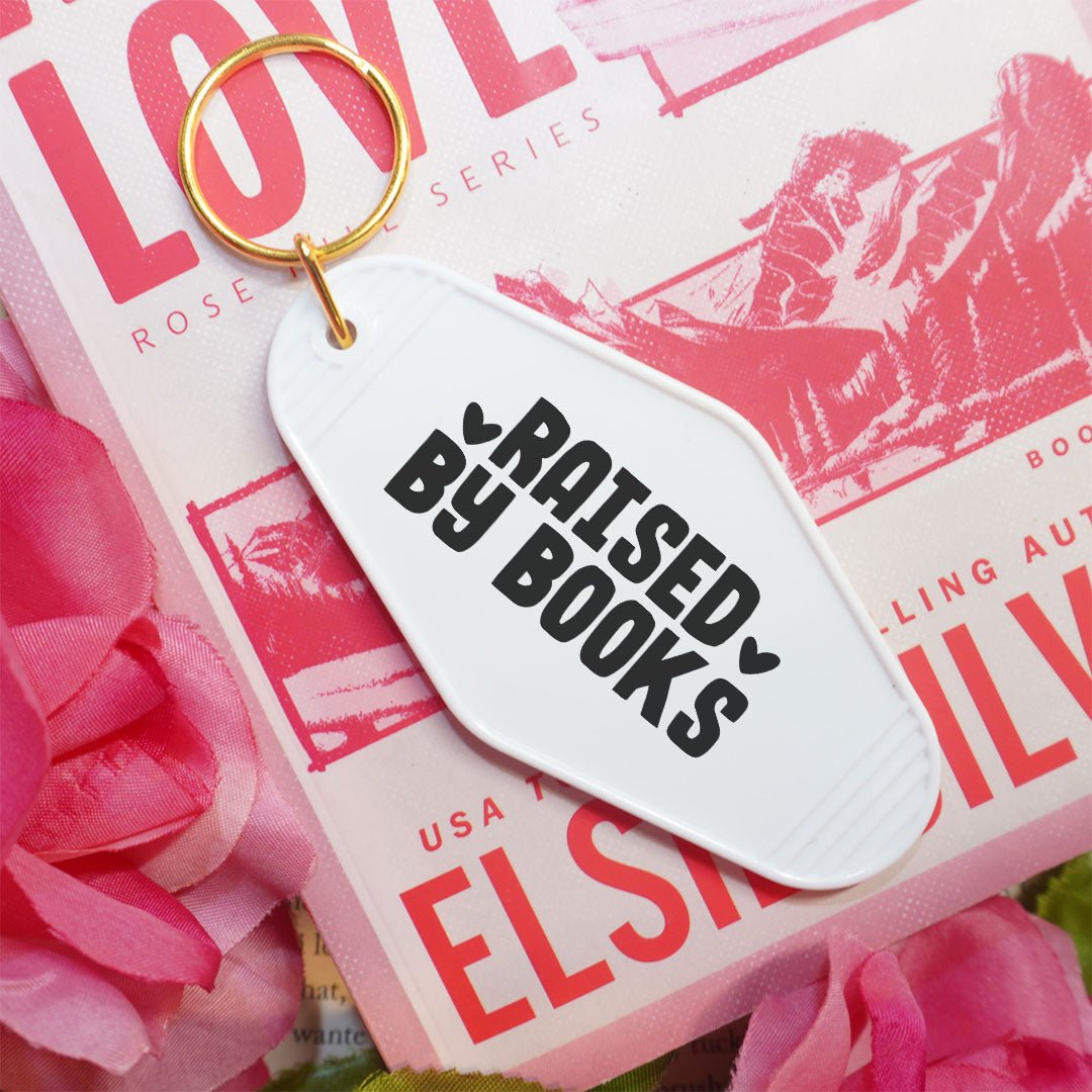 Raised By Books Retro Motel Keychain - Starry Skies Austin