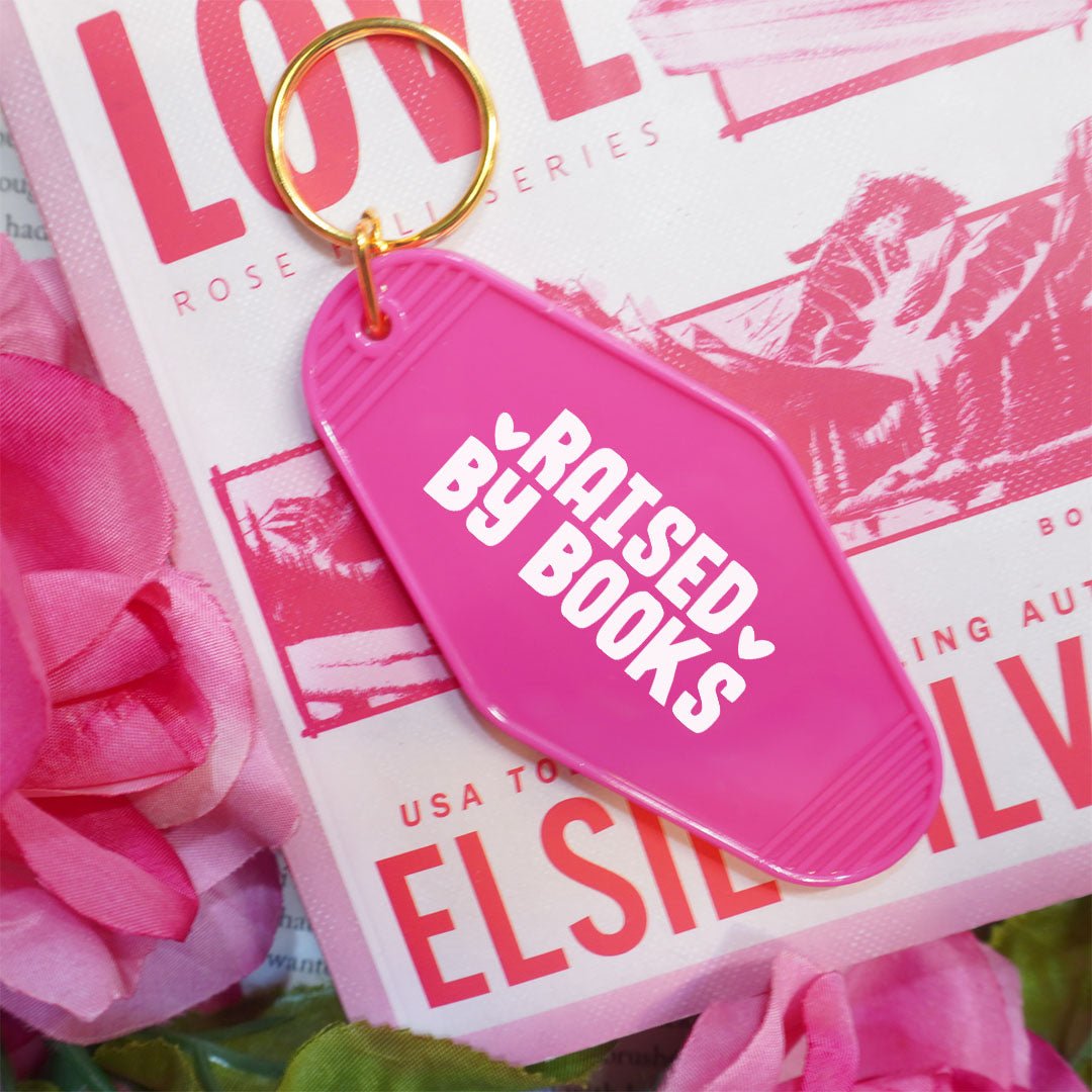 Raised By Books Retro Motel Keychain - Starry Skies Austin