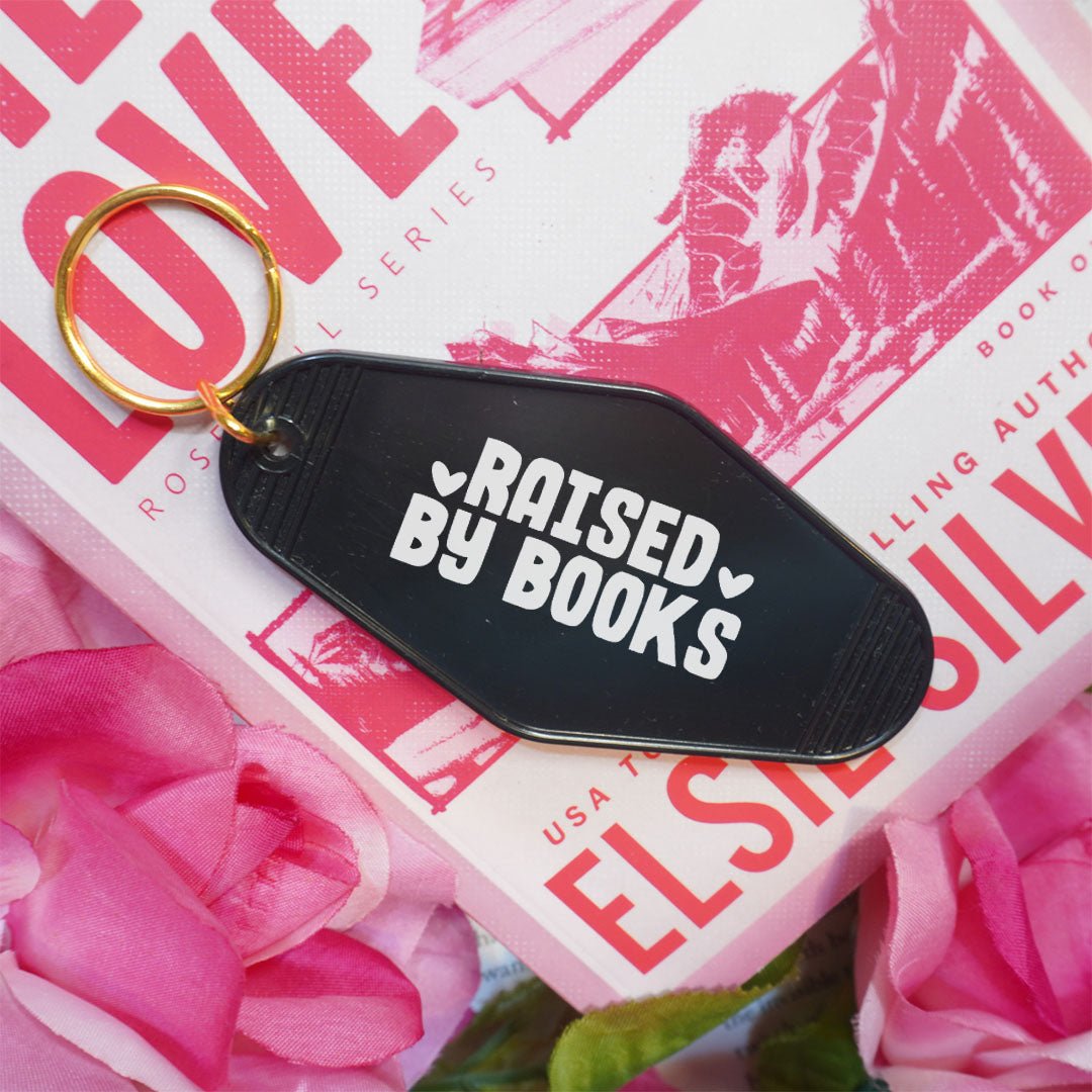 Raised By Books Retro Motel Keychain - Starry Skies Austin