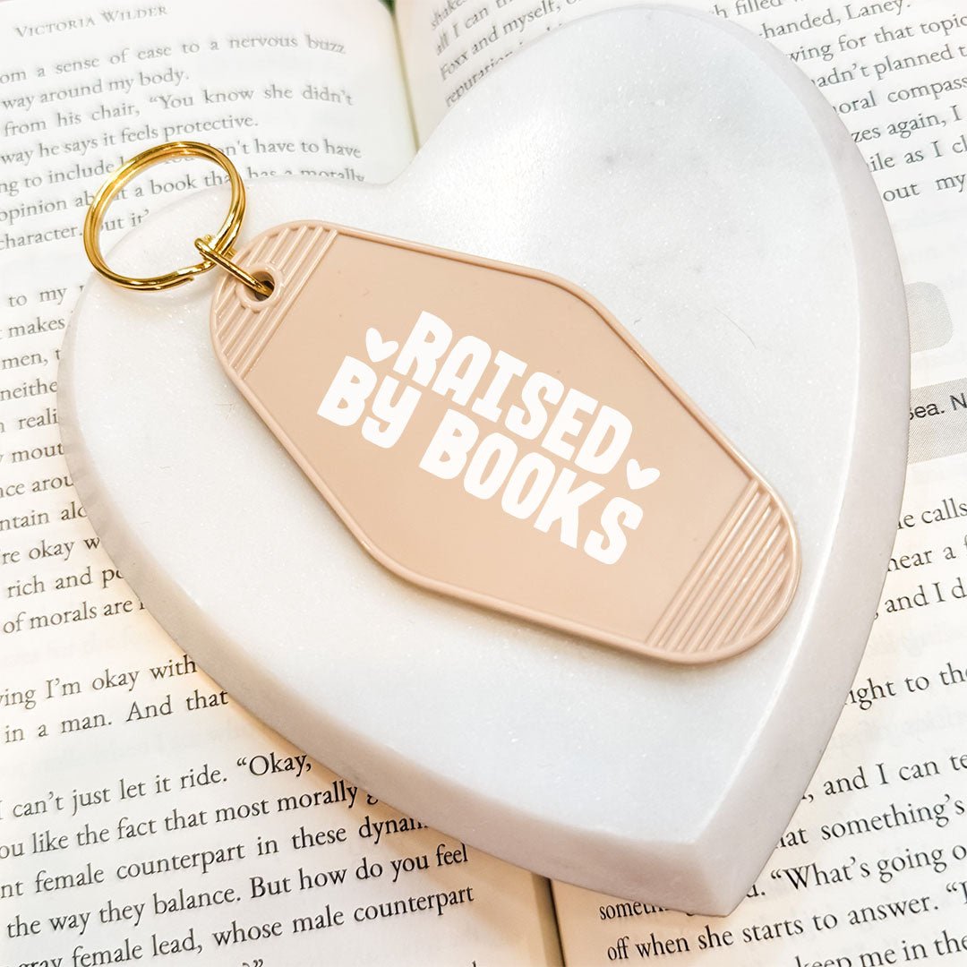 Raised By Books Retro Motel Keychain - Starry Skies Austin