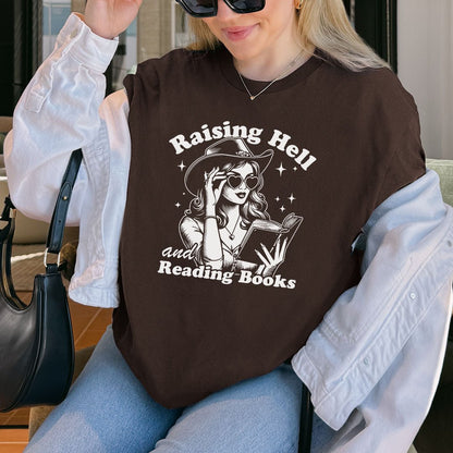 Raising Hell And Reading Books Gildan Softsyle Shirt - Starry Skies Austin