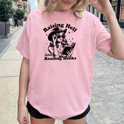 Raising Hell And Reading Books Gildan Softsyle Shirt - Starry Skies Austin
