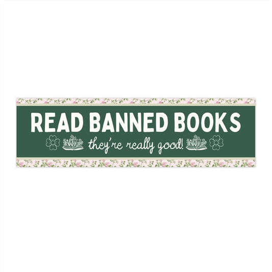 Read Banned Books Bumper Sticker - Starry Skies Austin