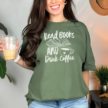 Read Books And Drink Coffee Gildan Softstyle Shirt - Starry Skies Austin