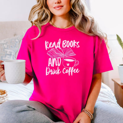 Read Books And Drink Coffee Gildan Softstyle Shirt - Starry Skies Austin