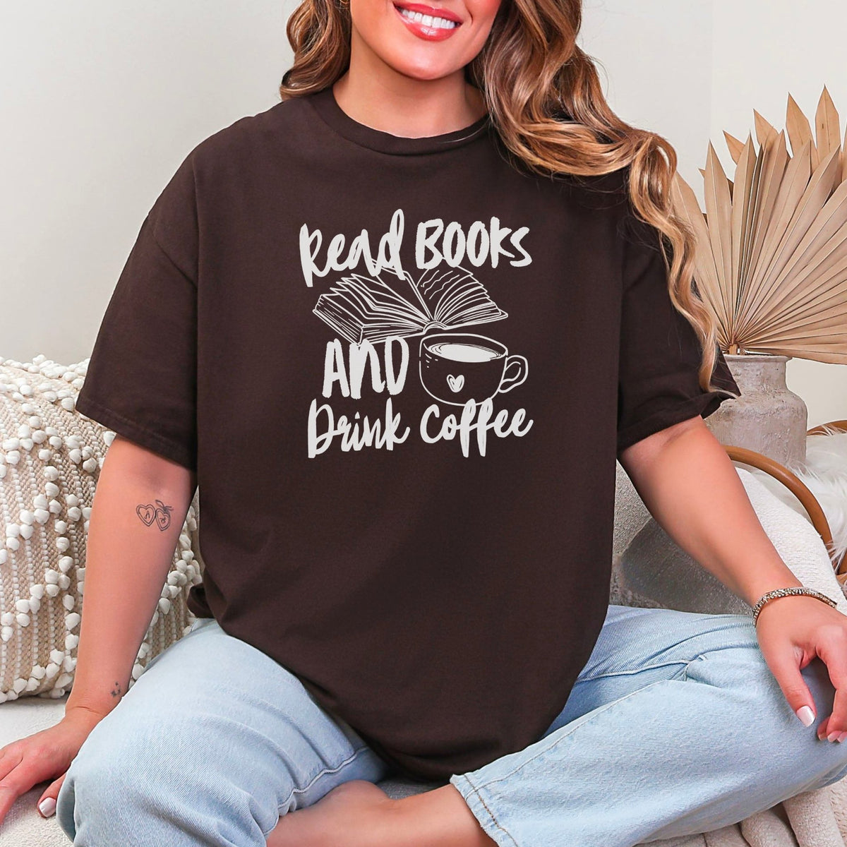 Read Books And Drink Coffee Gildan Softstyle Shirt - Starry Skies Austin