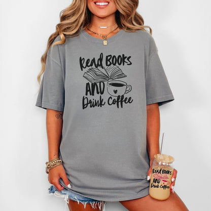 Read Books And Drink Coffee Heavyweight Comfort Colors Shirt - Starry Skies Austin