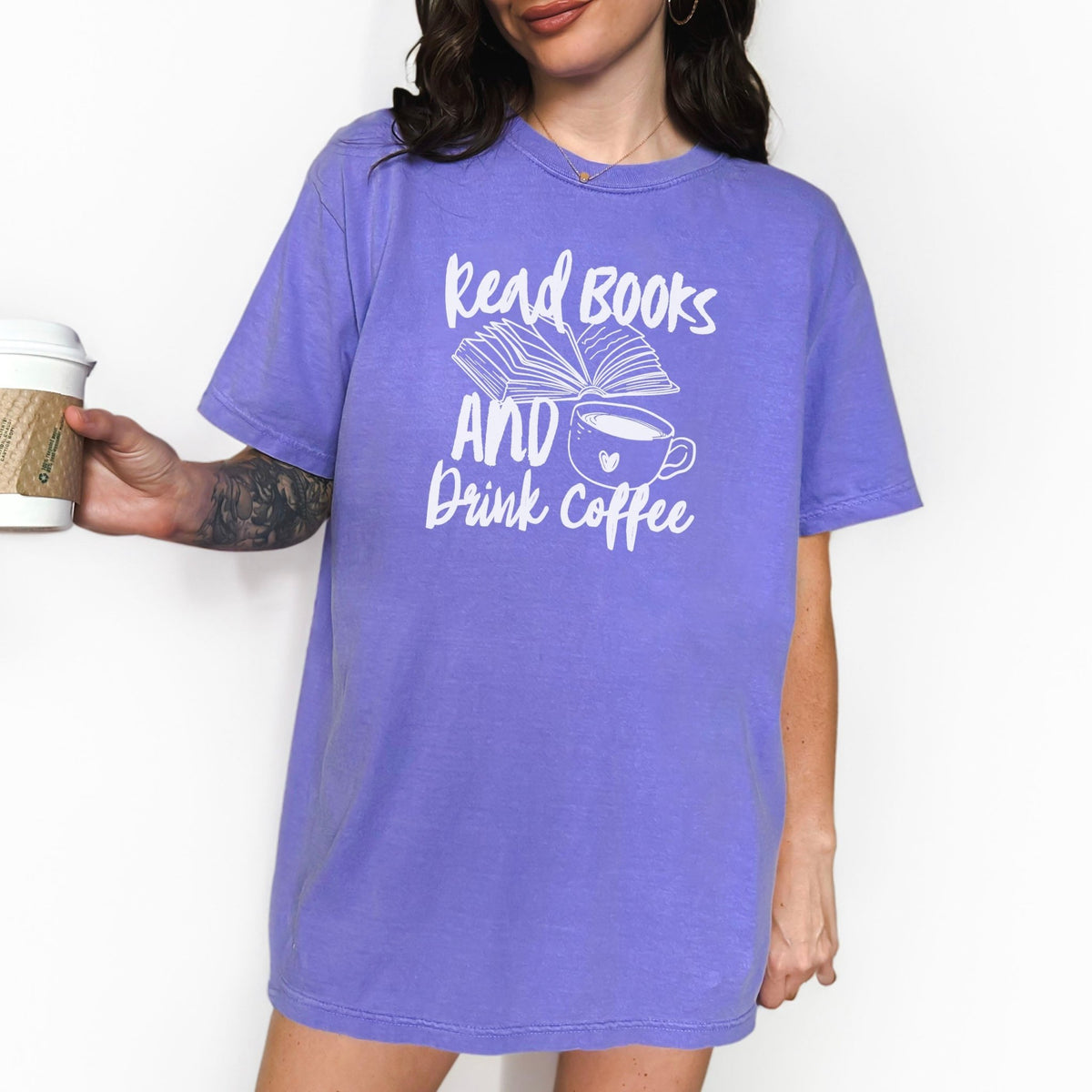 Read Books And Drink Coffee Heavyweight Comfort Colors Shirt - Starry Skies Austin