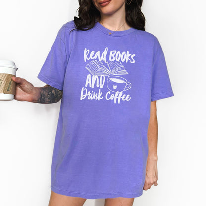 Read Books And Drink Coffee Heavyweight Comfort Colors Shirt - Starry Skies Austin