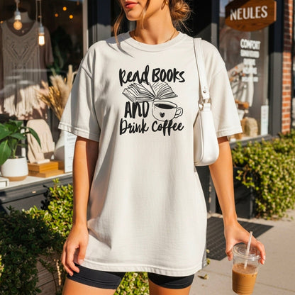 Read Books And Drink Coffee Heavyweight Comfort Colors Shirt - Starry Skies Austin
