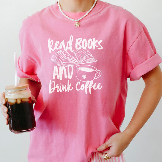 Read Books And Drink Coffee Heavyweight Comfort Colors Shirt - Starry Skies Austin