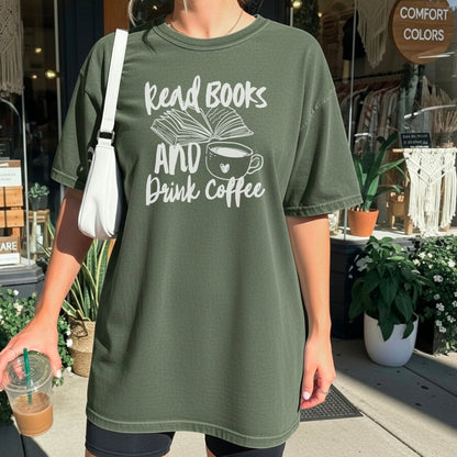 Read Books And Drink Coffee Heavyweight Comfort Colors Shirt - Starry Skies Austin