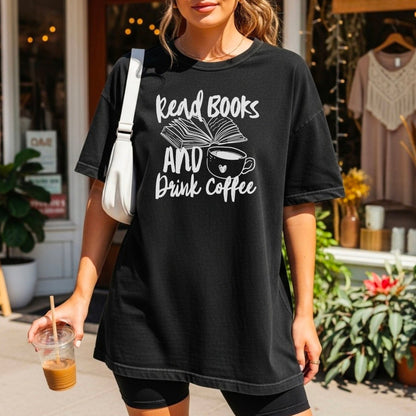 Read Books And Drink Coffee Heavyweight Comfort Colors Shirt - Starry Skies Austin