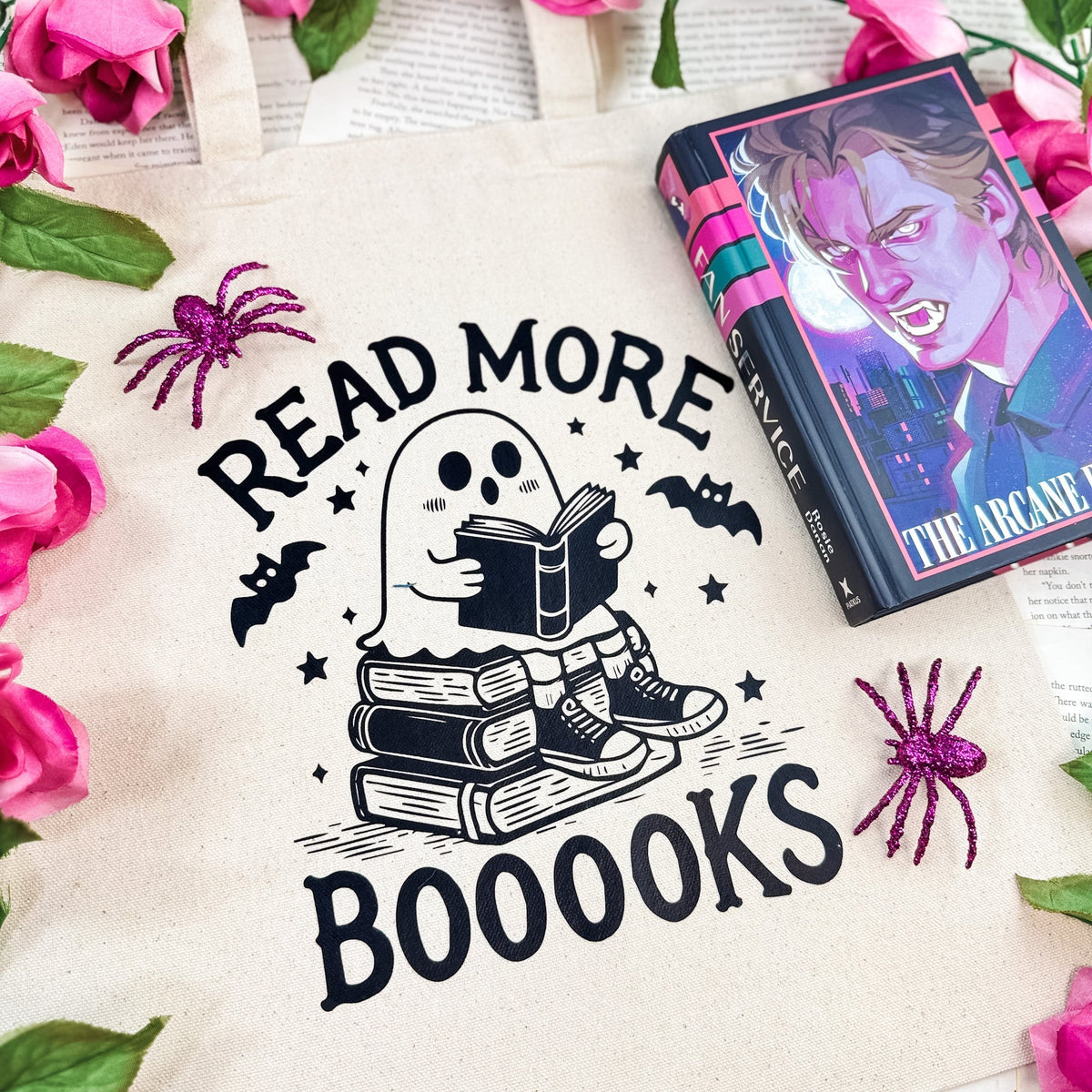 Read More Booooks Canvas Tote Bag Canvas Tote Bag - Starry Skies Austin