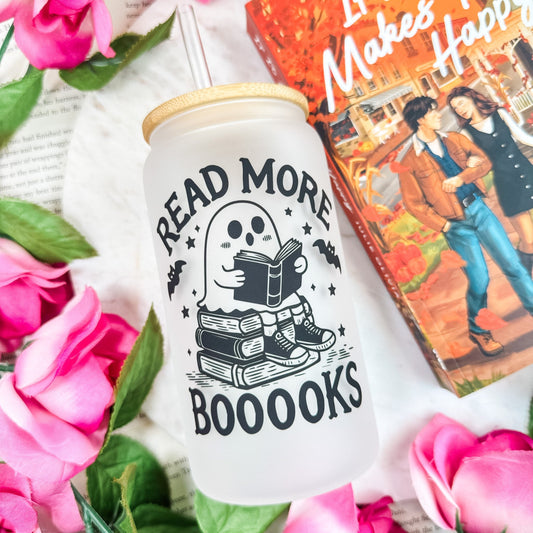 Read More Booooks Frosted Glass Cup - Starry Skies Austin