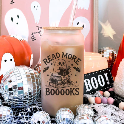 Read More Booooks Frosted Glass Cup - Starry Skies Austin