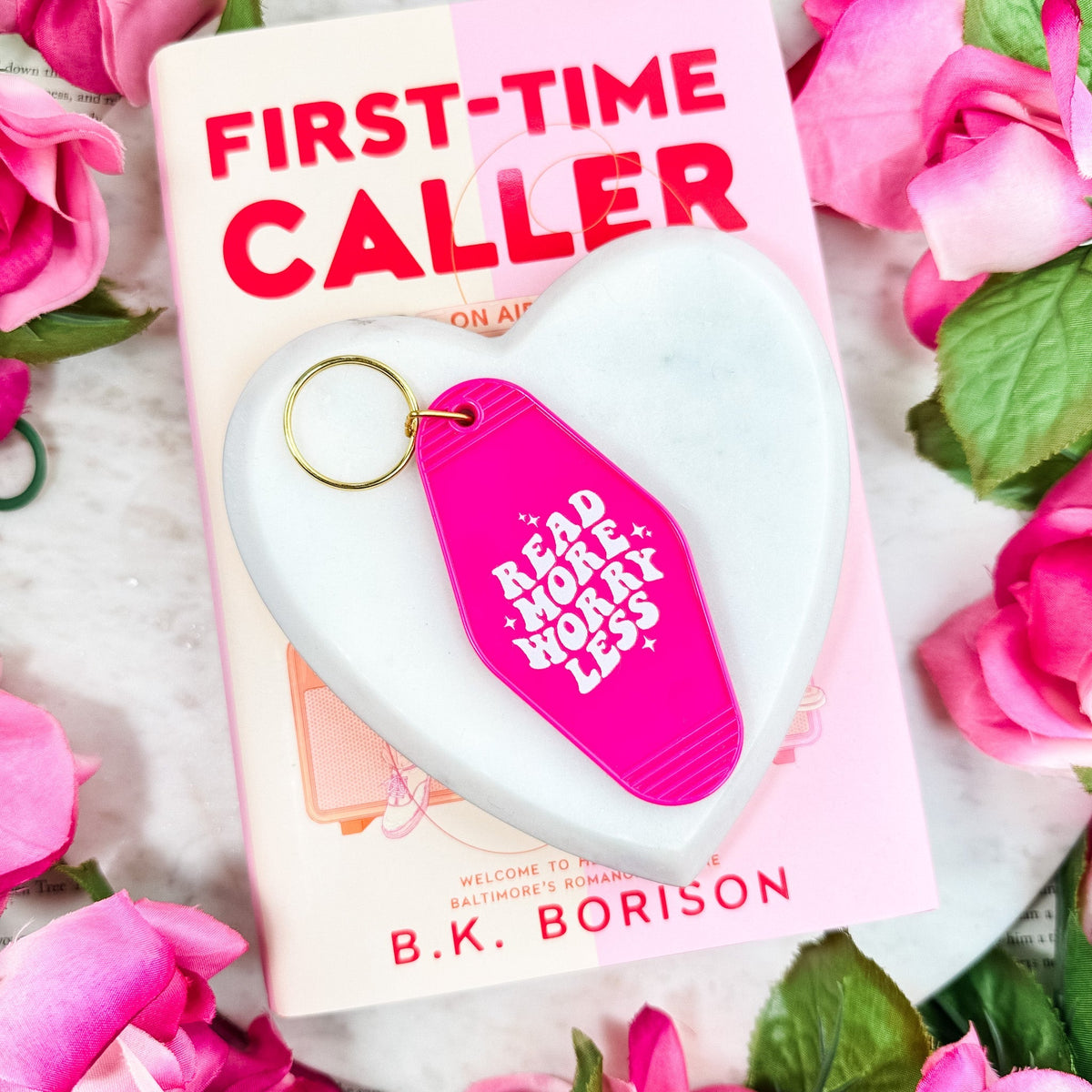Read More Worry Less Bookish Motel Keychain | A Stylish and Fun Accessory for Readers - Starry Skies Austin