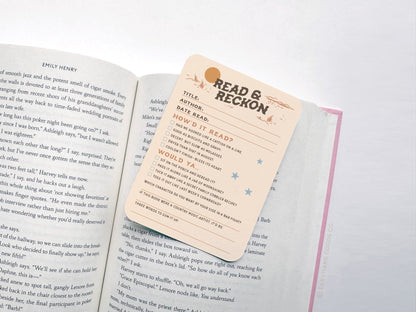 Read & Reckon Book Review Card Set - Starry Skies Austin