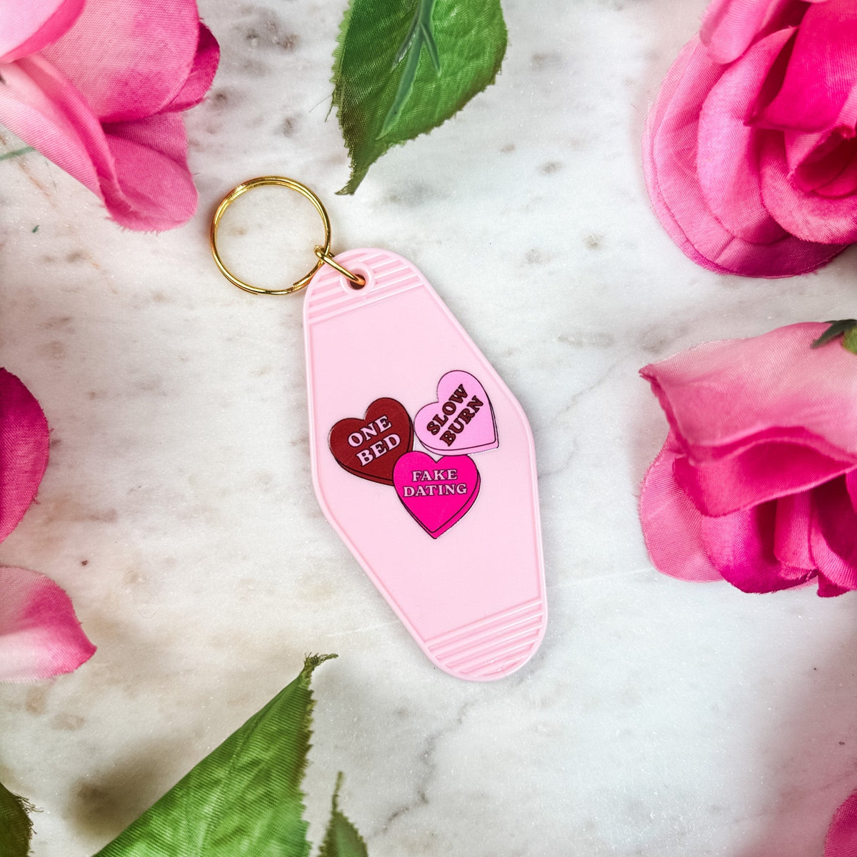 Reader Candy Hearts Retro Motel Keychain - Starry Skies Austin