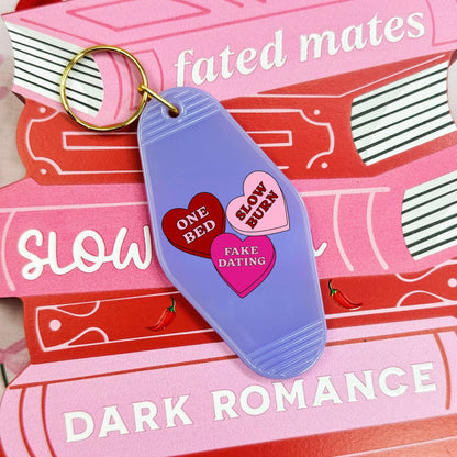 Reader Candy Hearts Retro Motel Keychain - Starry Skies Austin