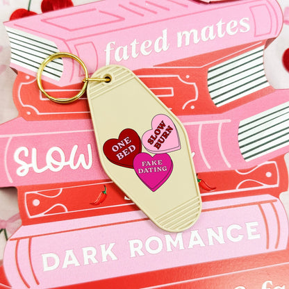 Reader Candy Hearts Retro Motel Keychain - Starry Skies Austin