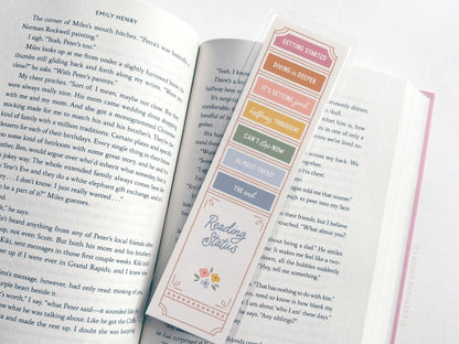 Reading Status Laminated Bookmark - Starry Skies Austin