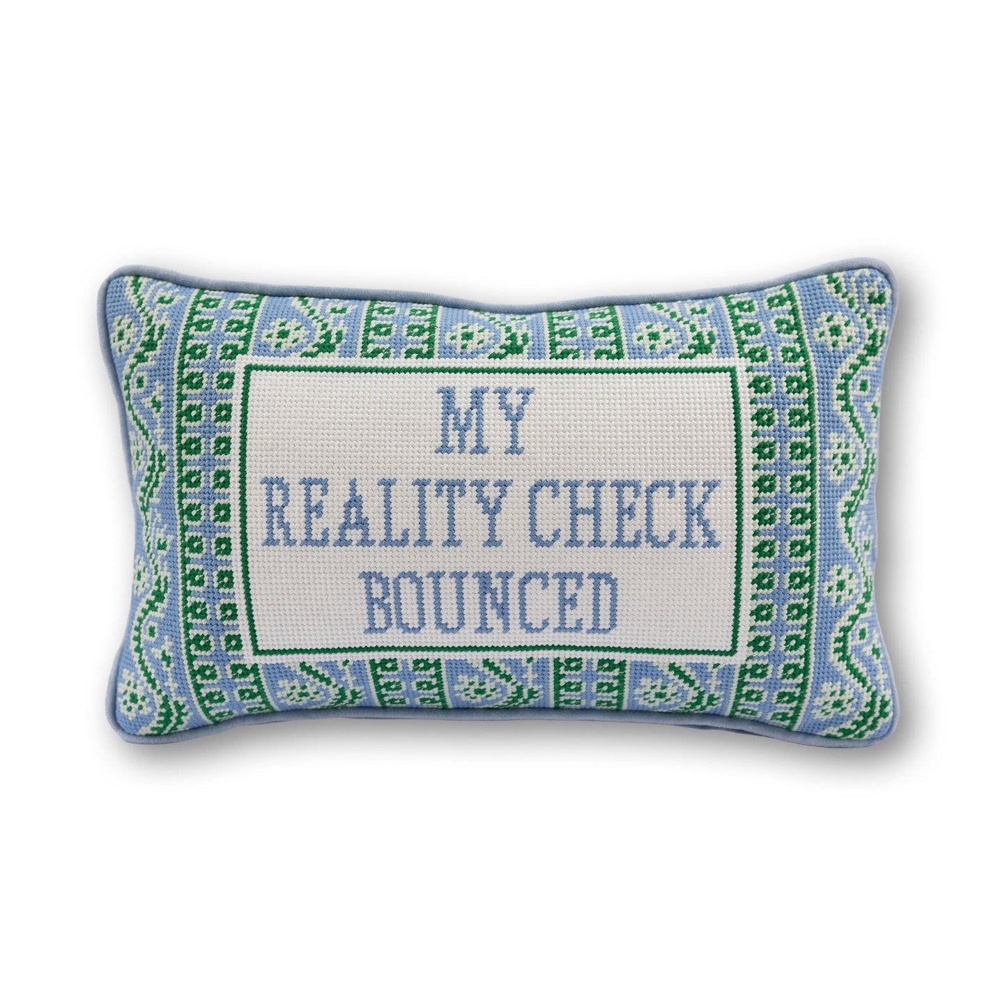 Reality Check Needlepoint Pillow - Starry Skies Austin
