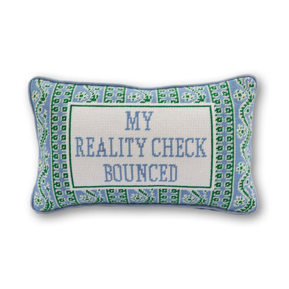 Reality Check Needlepoint Pillow - Starry Skies Austin