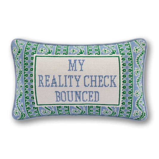 Reality Check Needlepoint Pillow - Starry Skies Austin