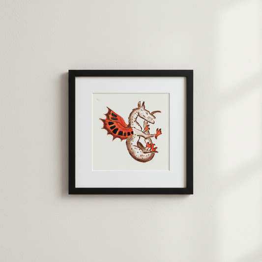 Red Wing Marginalia Dragon Fine Art Print - Starry Skies Austin