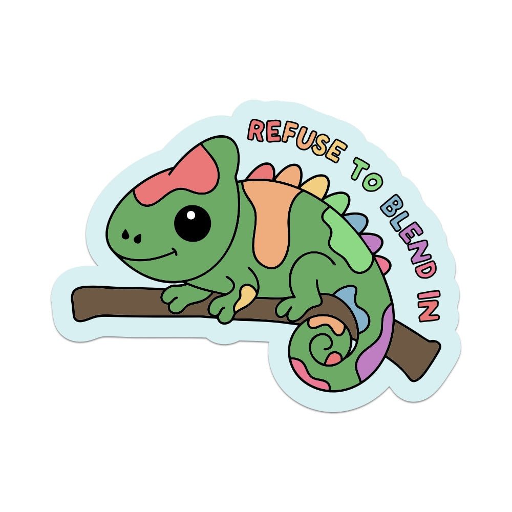 Refuse to Blend In Vinyl Sticker - Starry Skies Austin