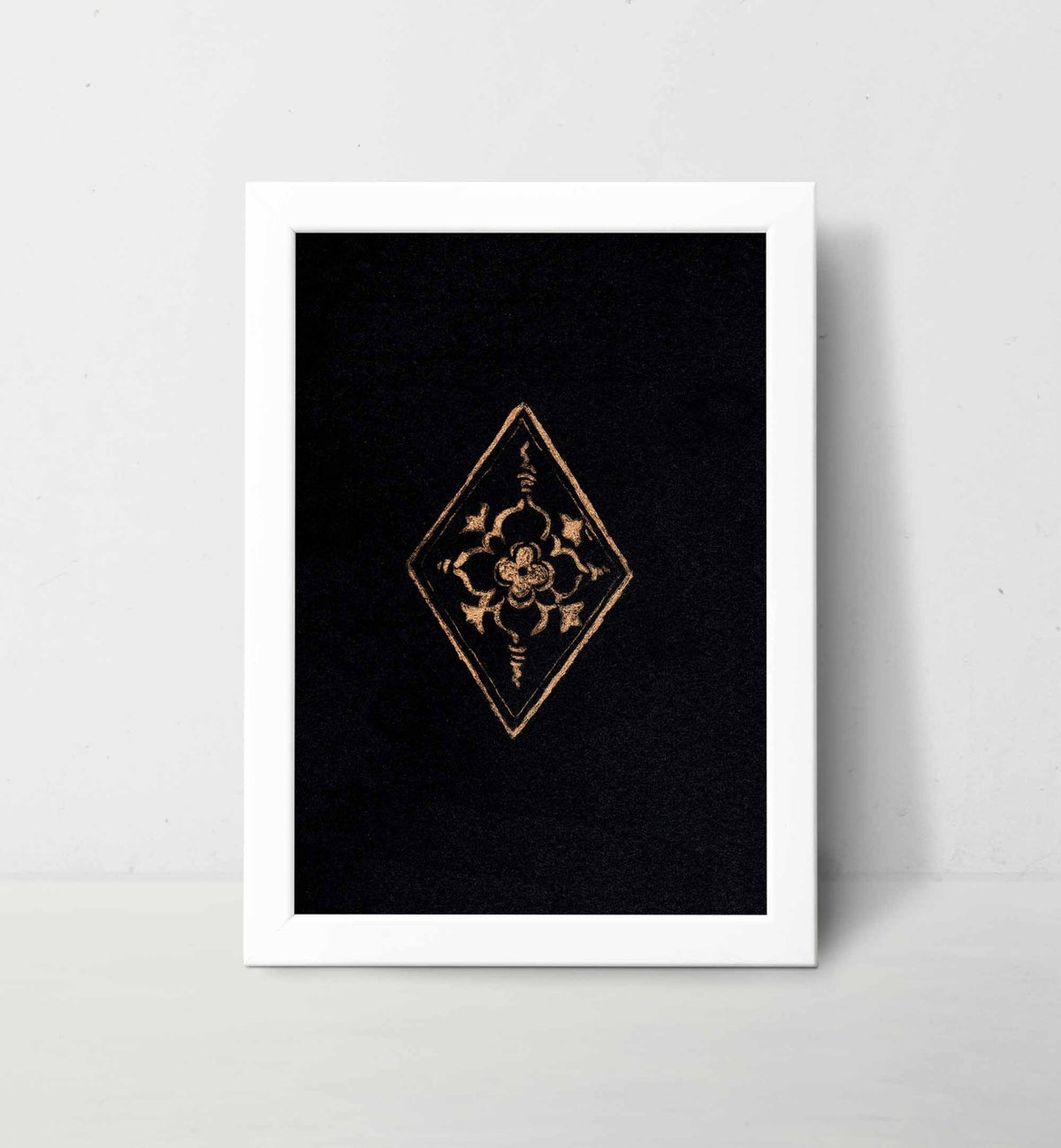 Regal Bloom Medieval Tile Art - Gothic Cathedral Inspired Print - Starry Skies Austin