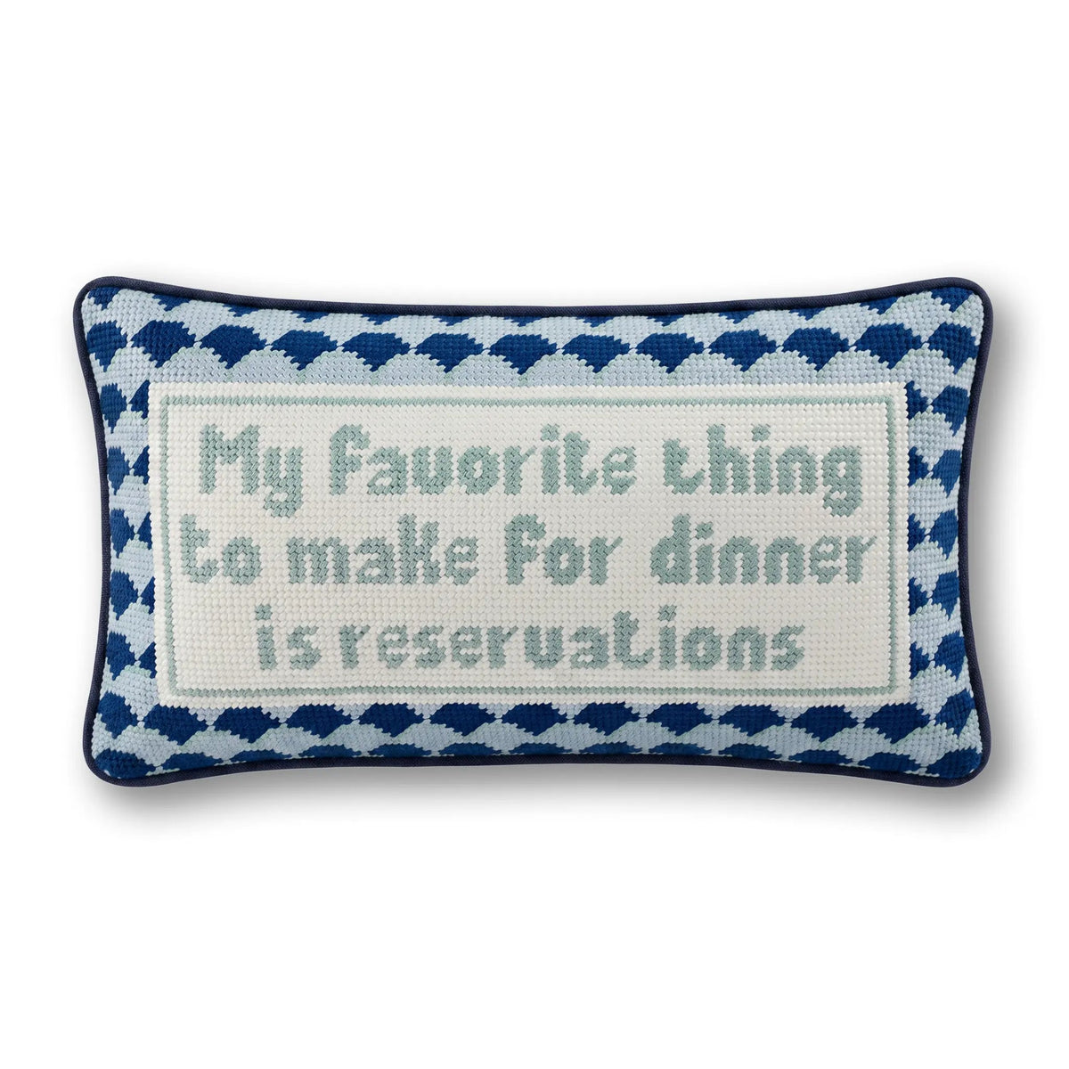 Reservations Needlepoint Pillow - Starry Skies Austin