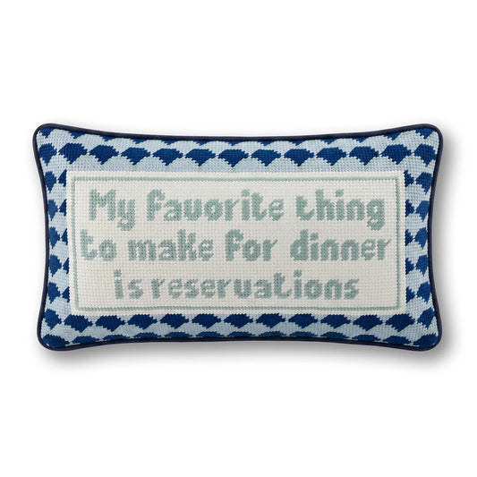 Reservations Needlepoint Pillow - Starry Skies Austin