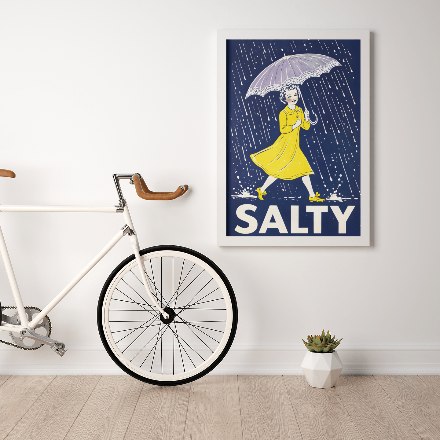 Retro Salty Girl Poster - Starry Skies Austin