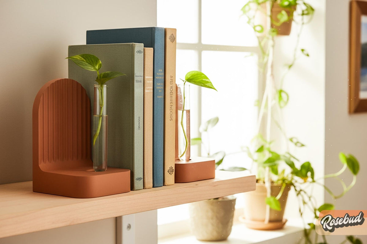 Ribbed Modern Bookend, Book Lover Gift, Bookshelf Decor, Book Club Gifts, Bookish Library Decor, Bookworm, Reading Challenge, Book Nook - Starry Skies Austin