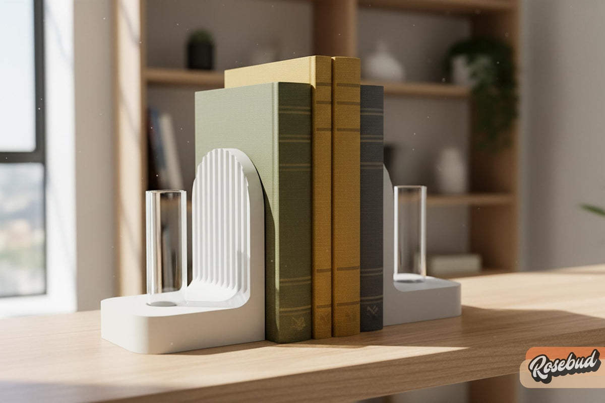 Ribbed Modern Bookend, Book Lover Gift, Bookshelf Decor, Book Club Gifts, Bookish Library Decor, Bookworm, Reading Challenge, Book Nook - Starry Skies Austin