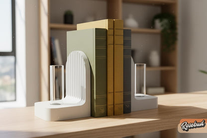 Ribbed Modern Bookend, Book Lover Gift, Bookshelf Decor, Book Club Gifts, Bookish Library Decor, Bookworm, Reading Challenge, Book Nook - Starry Skies Austin